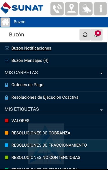 1.Tramites desde la aplicacion movil de la SUNAT