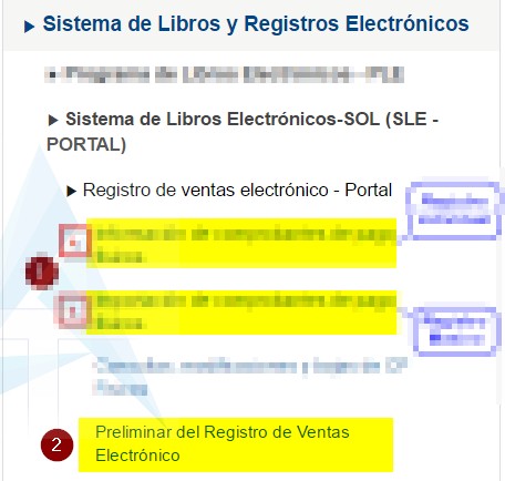 Preliminar del registro de ventas electronico