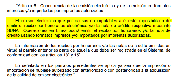 1.emision de recibo por honorario fisico