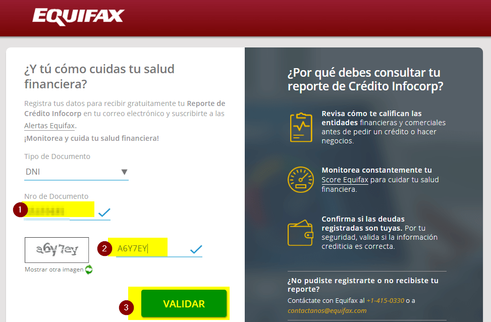 1.REPORTE DE DEUDA INFOCORP