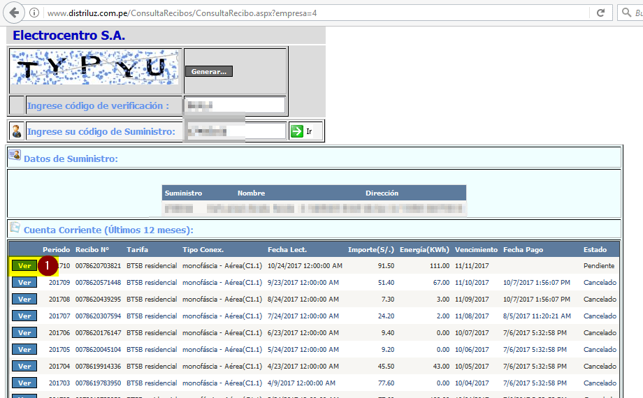 2.PAGO DE RECIBO DE LUZ POR INTERNET